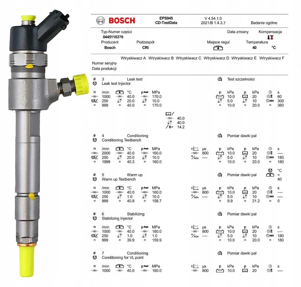 INJECTOR INJECTIE OPEL 1.9CDTI 0445110276 Product image