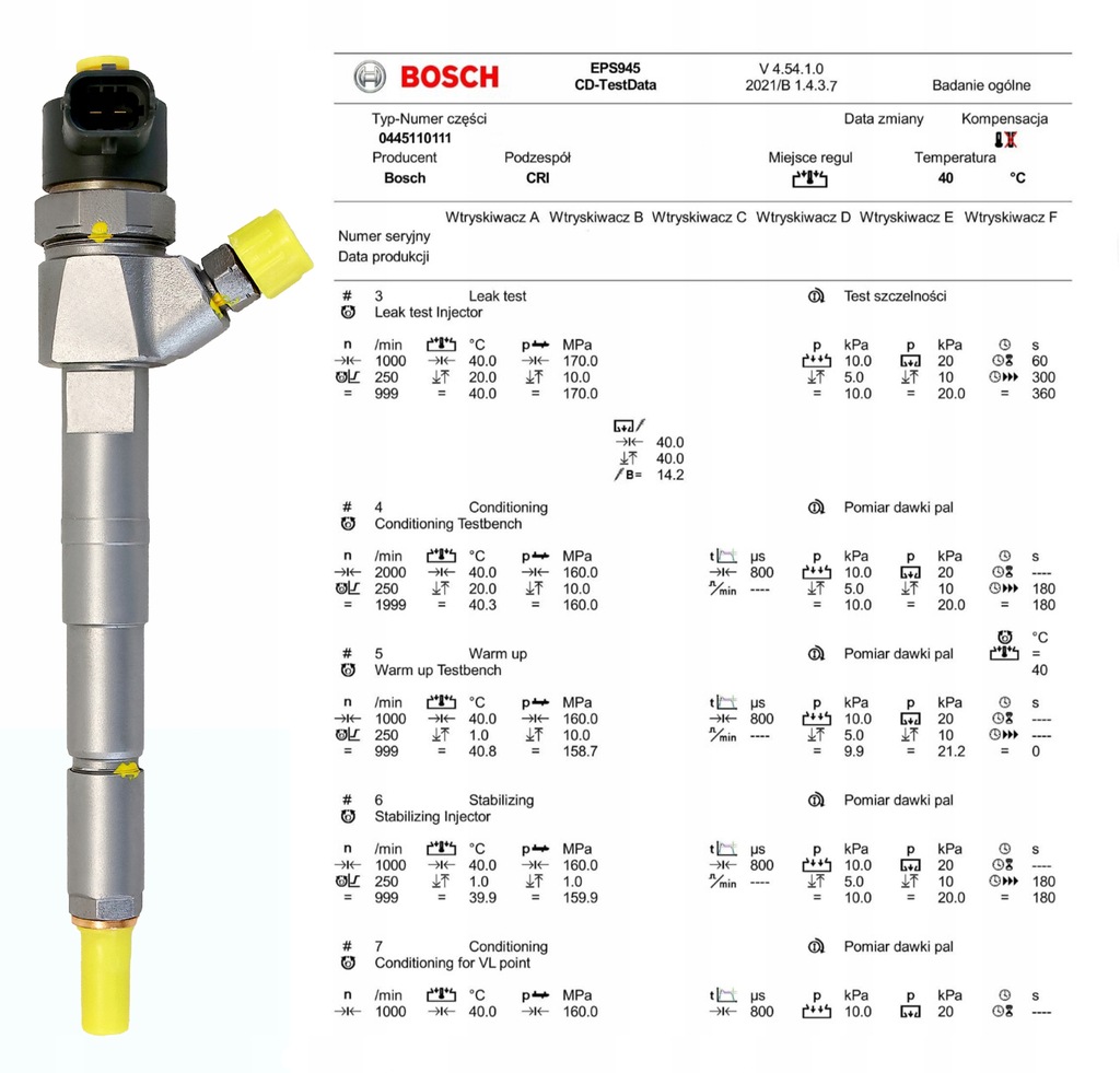 INJECȚII ALFA 147 156 166 2.4 1.9 JTD 0445110111 Product image